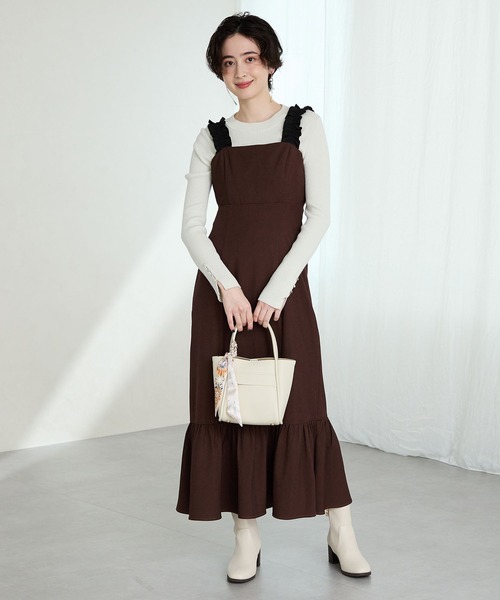 31 Sons de mode（トランテアン　ソン　ドゥ　モード）の「スカーフ付きハンドバッグ（ハンドバッグ・レディース・ベージュ/イエロー/ブラック/グリーン/アイボリー・ﾌﾘ-）」の11枚目の写真