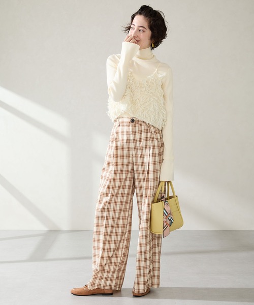 31 Sons de mode（トランテアン　ソン　ドゥ　モード）の「スカーフ付きハンドバッグ（ハンドバッグ・レディース・ベージュ/イエロー/ブラック/グリーン/アイボリー・ﾌﾘ-）」の12枚目の写真