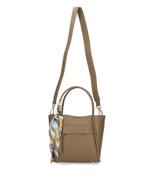 31 Sons de mode（トランテアン　ソン　ドゥ　モード）の「スカーフ付きハンドバッグ（ハンドバッグ・レディース・ベージュ/イエロー/ブラック/グリーン/アイボリー・ﾌﾘ-）」の16枚目の写真