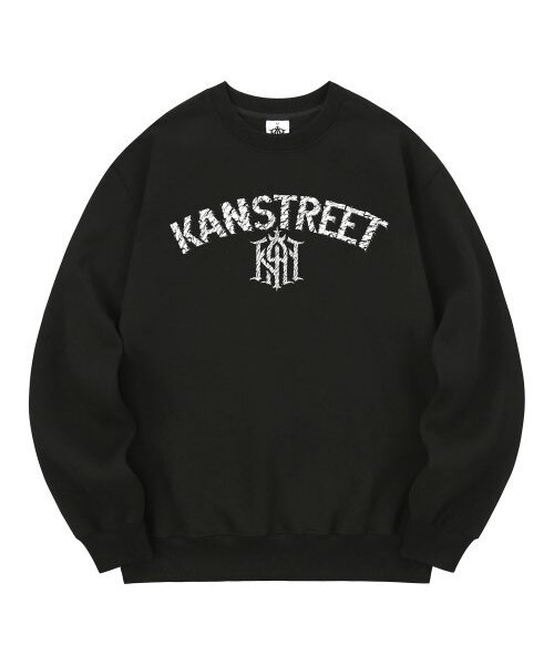 KAN6312(カン6312)の「KMB0174 レタリングオールドカン裏起毛スウェットブラック(スウェット・メンズ・その他・MEDIUM/X-LARGE/LARGE)」の1枚目の写真