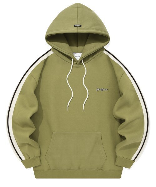 セール】SPキャリーロゴラインフードパーカー-オリーブ（パーカー