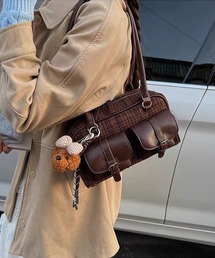 NuNuNa（ヌヌナ）の「【NuNuNa】チェック切替ボストンバッグ（ボストンバッグ）」