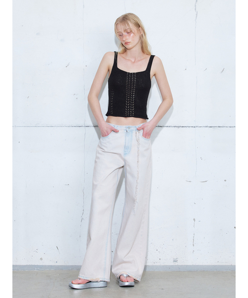ETMON(エトモン)の「Ribbed Sleeveless Knit Top, Black(Tシャツ/カットソー・レディース・その他・FREE)」の5枚目の写真