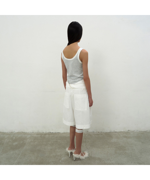LCDC TM(エルシーディーシーティーエム)の「DRAWSTRING POCKET SHORTS (WHITE)(その他パンツ・レディース・ホワイト・SMALL/MEDIUM)」の3枚目の写真