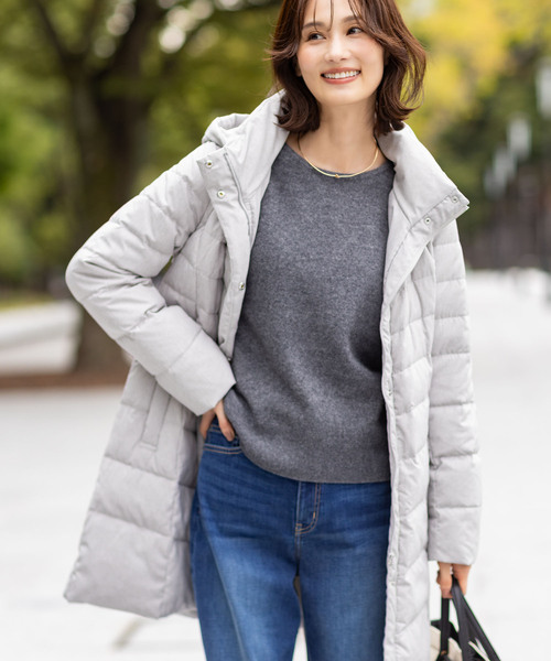 セール】ロングダウンコート【フード取り外し可能・撥水・洗える