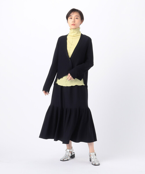Gabardine K.T(ギャバジンケーティー)の「〔 +サイズ 〕 【前後2WAY】シアーストライプジャージー シアーストライプカットソー(Tシャツ/カットソー・レディース・グリーン系その他/ホワイト/ライトグレー/サックスブルー・13号/17号)」の9枚目の写真