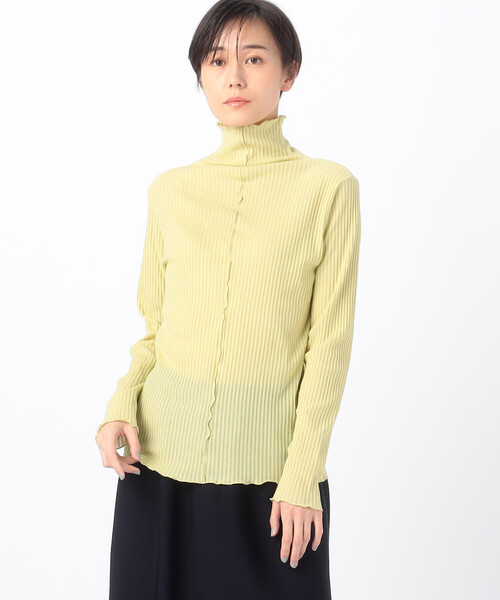 Gabardine K.T(ギャバジンケーティー)の「〔 +サイズ 〕 【前後2WAY】シアーストライプジャージー シアーストライプカットソー(Tシャツ/カットソー・レディース・グリーン系その他/ホワイト/ライトグレー/サックスブルー・13号/17号)」の11枚目の写真