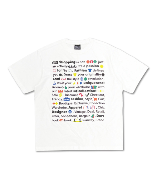 DURTの「ICON HALF SLEEVE TEE (WHITE)(Tシャツ/カットソー・レディース・その他・LARGE/MEDIUM/SMALL/X-LARGE)」の1枚目の写真