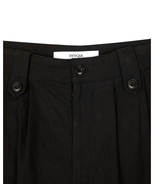 SYNQIA(シンキア)の「リネンユーティリティワイドトラウザー ブラック(その他パンツ・メンズ・その他・LARGE/SMALL/MEDIUM)」の2枚目の写真