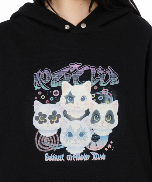 MOZMOZ(モズモズ)の「ポケットバンドデジタルグラフィックオーバーサイズフードブラック(パーカー・レディース・その他・M/XL)」の3枚目の写真
