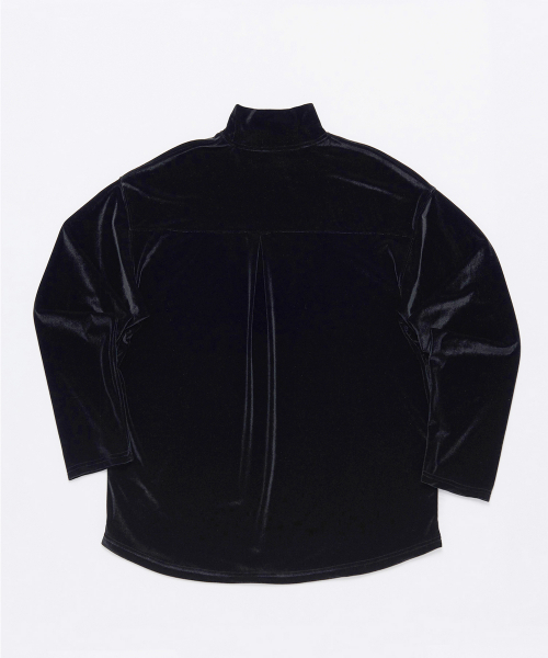 A NOTHING(アナッシング)の「DROP-SHOULDER VELVET TURTLE-NECK TEE (Black)(Tシャツ/カットソー・メンズ・その他・LARGE/SMALL)」の2枚目の写真