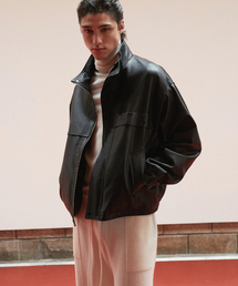 VERDEMAR（ベルデマール）の「Vegetable Lambskin High-neck Jacket（ライダースジャケット）」