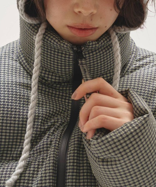 TODAYFUL/トゥデイフル] CHECK DOWN JACKET チェックダウンジャケット