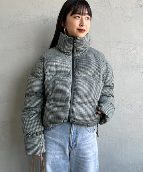 TODAYFUL/トゥデイフル] CHECK DOWN JACKET チェックダウンジャケット