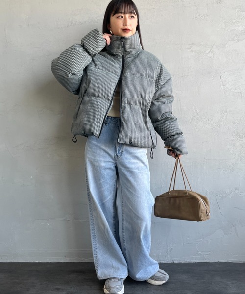 TODAYFUL/トゥデイフル] CHECK DOWN JACKET チェックダウンジャケット