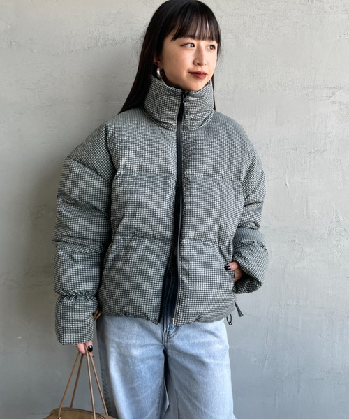 TODAYFUL/トゥデイフル] CHECK DOWN JACKET チェックダウンジャケット