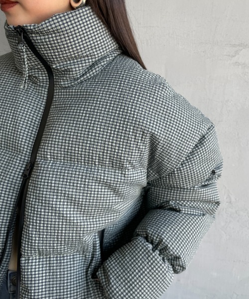TODAYFUL/トゥデイフル] CHECK DOWN JACKET チェックダウンジャケット