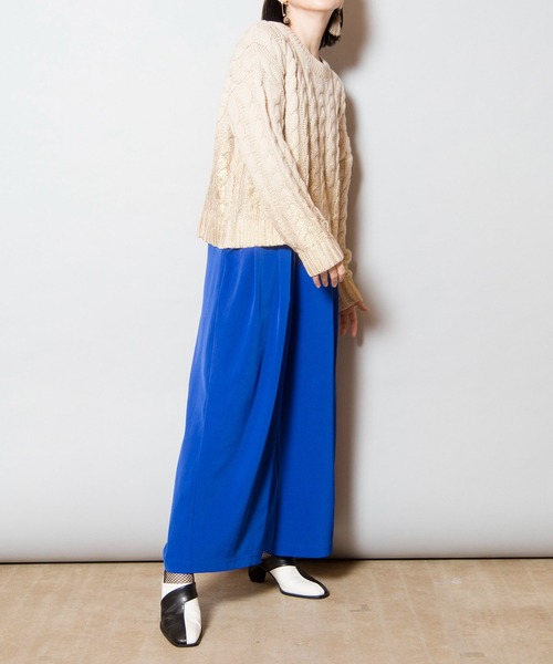 OSMOSIS(オズモーシス)の「グラデーションケーブルニットプルオーバー(ニット/セーター・レディース・ブラック/アイボリー/グレー・ONE SIZE)」の15枚目の写真