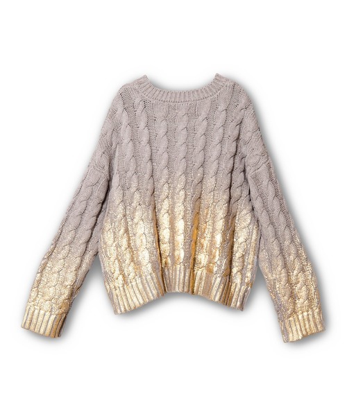 グラデーションケーブルニットプルオーバー（ニット/セーター