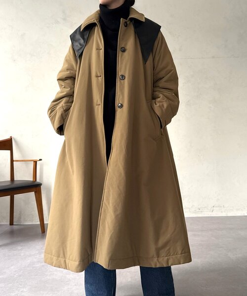 BEARDSLEY(ビアズリー)の「パディングステンカラーコート(その他アウター・レディース・キャメル・FREE)」の2枚目の写真