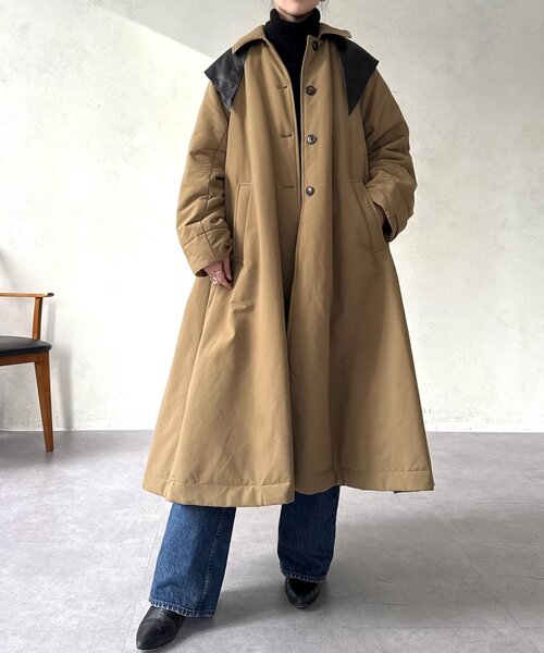 BEARDSLEY(ビアズリー)の「パディングステンカラーコート(その他アウター・レディース・キャメル・FREE)」の3枚目の写真