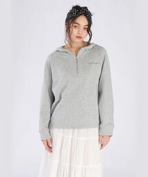 To b. by agnes b. | コットン ハーフジップ スウェットフーディー(パーカー)