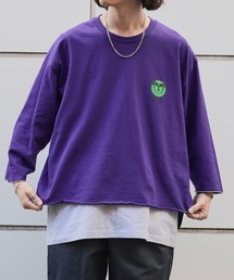 DIET BUTCHER SLIM SKIN/ダイエットブッチャースリムスキン SINE WAVE LS バックプリント クルーネックロンT