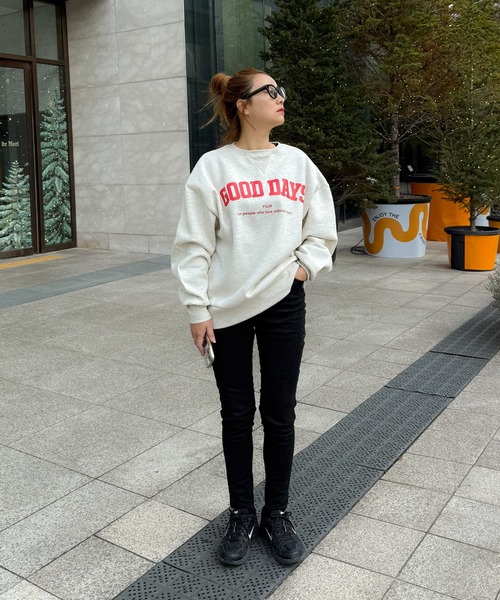 PICHI（ピイチ）の「GOODDAYスウェット（スウェット・レディース・ブルー/オートミール/ライトグレー・FREE）」の22枚目の写真