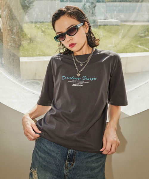 CORALIAN(コラリアン)の「ランオフ ラグビー 半袖 コットン Tシャツ チャコール(Tシャツ/カットソー・メンズ・その他・S/M/L/XL/XS)」の4枚目の写真