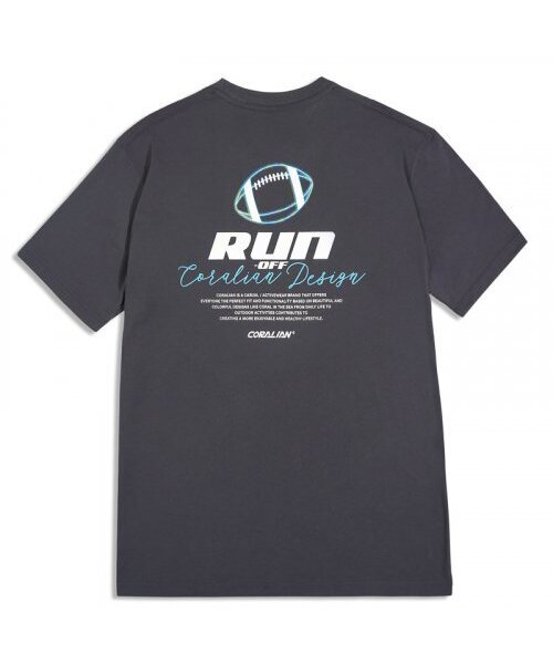 CORALIAN(コラリアン)の「ランオフ ラグビー 半袖 コットン Tシャツ チャコール(Tシャツ/カットソー・メンズ・その他・S/M/L/XL/XS)」の6枚目の写真