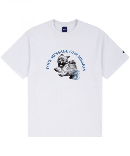 STAFF ONLY(スタッフオンリー)の「PUPPY STAMP TEE (WHITE/SKY BLUE)(Tシャツ/カットソー・レディース・その他・MEDIUM/LARGE)」の1枚目の写真