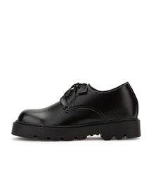 DIFFERSHOE（ディファーシュー）の「703 チャンキー ダービーシューズ 7CM グロッシーブラック [ユ光]（ドレスシューズ）」
