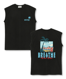 ブリーダーオーバーサイズノースリーブTシャツブラック
