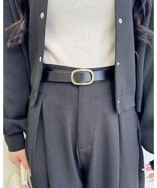 INGNI（イング）の「リバーシブルベルト（ベルト・レディース・ブラック系その他6/ブラック×イエロー・ONE SIZE）」の3枚目の写真