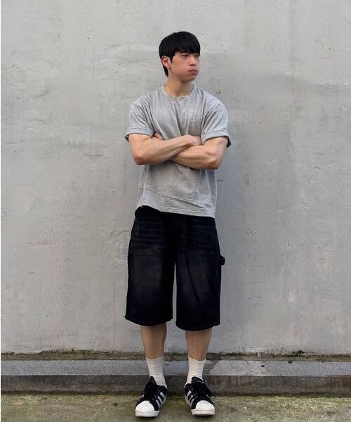 KANEITEI(カネイテイ)の「バミューダデニムショートパンツ(グレー)(その他パンツ・レディース・グレー・MEDIUM/LARGE/X-LARGE)」の4枚目の写真