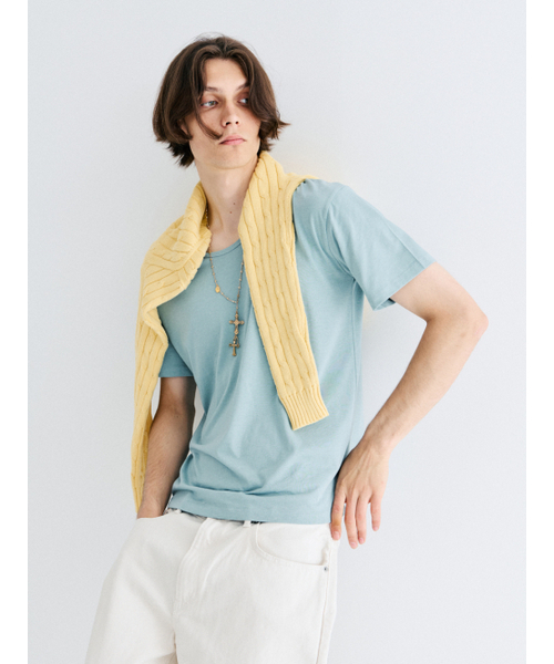 GOZER(ゴーザー)の「UNDER HALF T-SHIRT_MINT(Tシャツ/カットソー・メンズ・ミント・SMALL/MEDIUM/LARGE/X-LARGE)」の3枚目の写真