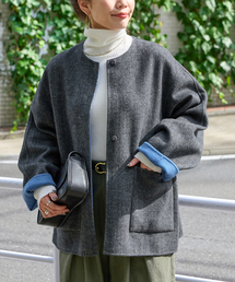 リバーコート」に該当するレディースのジャケット/アウター（グレー