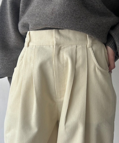 NOGLE(ノグル)の「【NOGLE/ノグル】ワイドカーブコーデュロイパンツ(その他パンツ・レディース・アイボリー/ブラウン/ベージュ・FREE)」の21枚目の写真