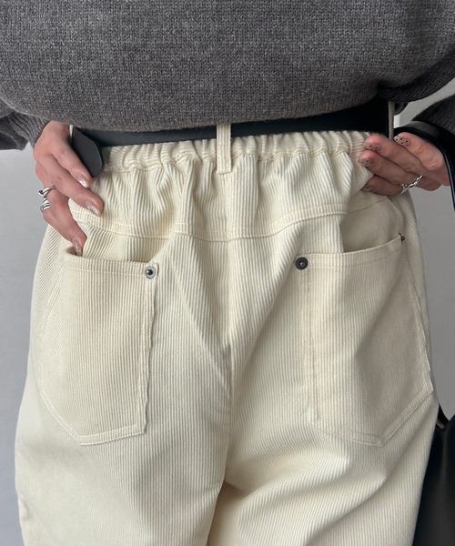 NOGLE(ノグル)の「【NOGLE/ノグル】ワイドカーブコーデュロイパンツ(その他パンツ・レディース・アイボリー/ブラウン/ベージュ・FREE)」の22枚目の写真