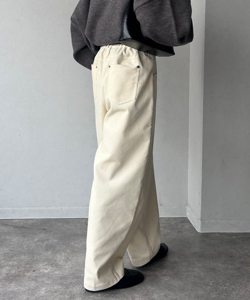 NOGLE(ノグル)の「【NOGLE/ノグル】ワイドカーブコーデュロイパンツ(その他パンツ・レディース・アイボリー/ブラウン/ベージュ・FREE)」の15枚目の写真