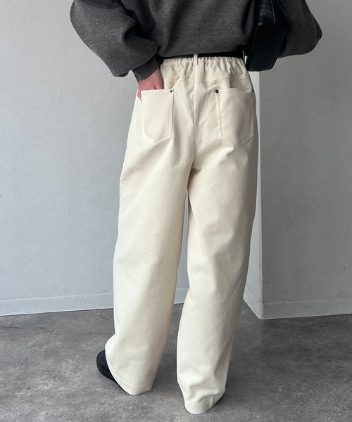 NOGLE(ノグル)の「【NOGLE/ノグル】ワイドカーブコーデュロイパンツ(その他パンツ・レディース・アイボリー/ブラウン/ベージュ・FREE)」の19枚目の写真