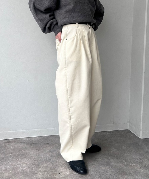 NOGLE(ノグル)の「【NOGLE/ノグル】ワイドカーブコーデュロイパンツ(その他パンツ・レディース・アイボリー/ブラウン/ベージュ・FREE)」の17枚目の写真