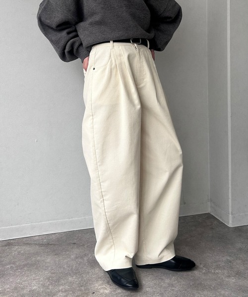 NOGLE(ノグル)の「【NOGLE/ノグル】ワイドカーブコーデュロイパンツ(その他パンツ・レディース・アイボリー/ブラウン/ベージュ・FREE)」の14枚目の写真