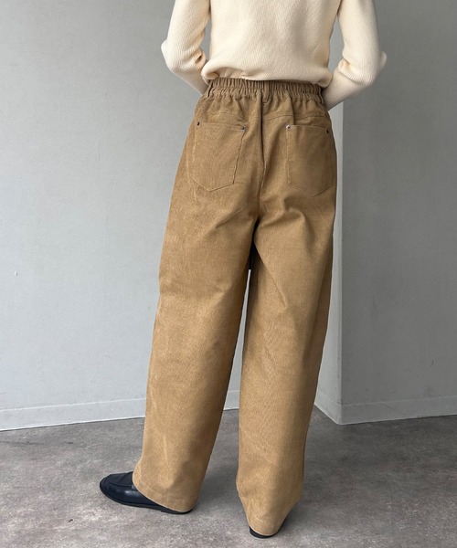 NOGLE(ノグル)の「【NOGLE/ノグル】ワイドカーブコーデュロイパンツ(その他パンツ・レディース・アイボリー/ブラウン/ベージュ・FREE)」の6枚目の写真