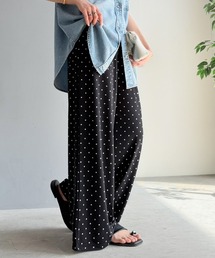 classicalelf（クラシカルエルフ）の「涼しくラクして、きれいが続く。タック入り総柄ワイドイージーパンツ(ウエストゴム)（その他パンツ）」