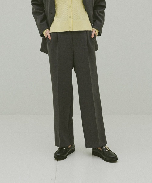 GLOBAL WORK（グローバルワーク）の「ウツクシルエットWクロスイージーストレートパンツ/601347（その他パンツ・レディース・ブラック/ブラウン系その他6/チャコールグレー/ネイビー系8/ベージュ/ネイビー・X-SMALL/SMALL/MEDIUM/LARGE/X-LARGE/XX-LARGE/S-Long/M-Long/L-Long/XL-Long）」の8枚目の写真