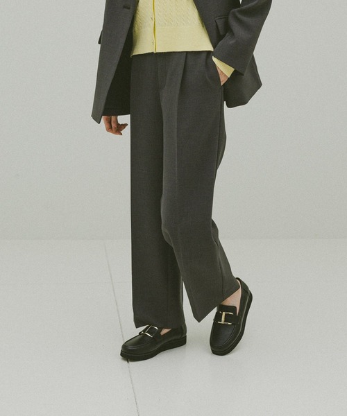 GLOBAL WORK（グローバルワーク）の「ウツクシルエットWクロスイージーストレートパンツ/601347（その他パンツ・レディース・ブラック/ブラウン系その他6/チャコールグレー/ネイビー系8/ベージュ/ネイビー・X-SMALL/SMALL/MEDIUM/LARGE/X-LARGE/XX-LARGE/S-Long/M-Long/L-Long/XL-Long）」の10枚目の写真