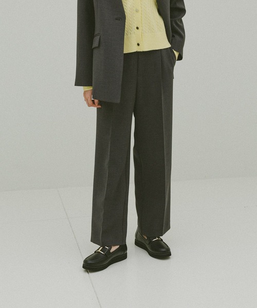 GLOBAL WORK（グローバルワーク）の「ウツクシルエットWクロスイージーストレートパンツ/601347（その他パンツ・レディース・ブラック/ブラウン系その他6/チャコールグレー/ネイビー系8/ベージュ/ネイビー・X-SMALL/SMALL/MEDIUM/LARGE/X-LARGE/XX-LARGE/S-Long/M-Long/L-Long/XL-Long）」の11枚目の写真