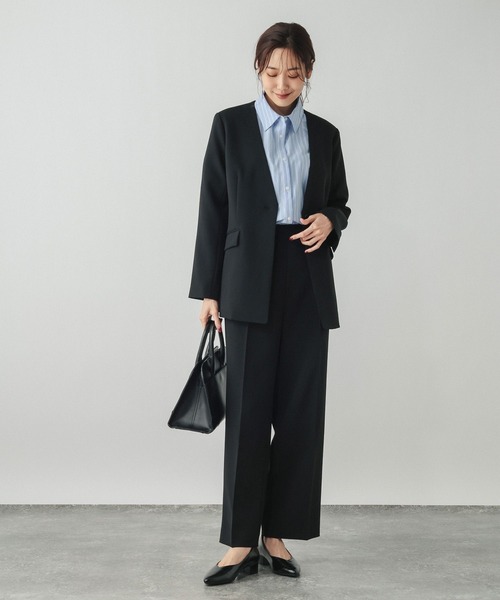 ウツクシルエットWクロスイージーストレートパンツ/601347（その他