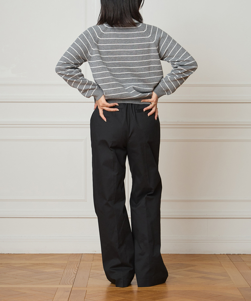 IENA LA BOUCLE(イエナラブークル)の「IENA LA BOUCLE ボーダーラガーシャツニット(ニット/セーター・レディース・ブラウン/グレー・FREE)」の12枚目の写真